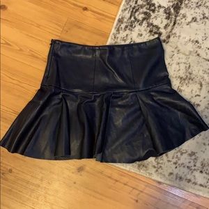 Zara Blue Pleather Skirt